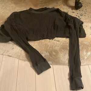 Out From Under by Urban Outfitters Cropped Thermal Sweatshirt Size XS